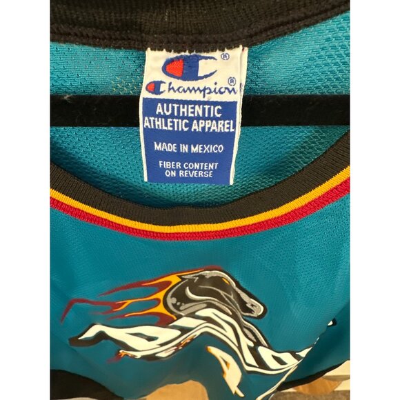 Champion Detroit Pistons Teal Mahorn #44 NBA Jersey Size 40 Mens Athletic Appare - Picture 2 of 6